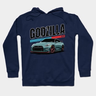 Godzilla Nissan GTR R35 JDM Vintage Car Hoodie